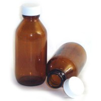 Bottles Glass Amber Round - 100ml
