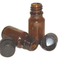 Amber Tamper Evident Glass Bottles - 5ml