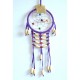 Small Dream Catcher - SUEDE WOODEN BEADS Purple