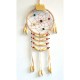 Small Dream Catcher - SUEDE WOODEN BEADS Tan