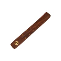Incense Holder Wooden Flat Ashcatcher - PEACE