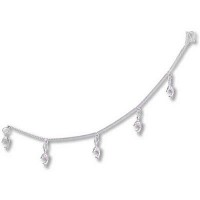 Anklet - White Metal DOLPHINS