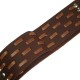 Leather Wristband - WIDE STITCHES BROWN