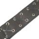Leather Wristband - WIDE CROSSES BLACK