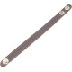 Leather Wristband - NARROW CROSS PATTERN BROWN