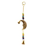 Brass Wind Chime with bells - MOON Small