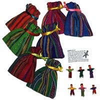 Worry Doll - 6 X MINI WORRY DOLLS in TEXTILE BAG